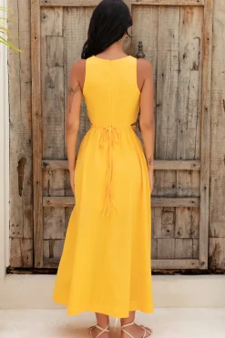 Vacation Dresses|Spring Break Dresses>Hello Molly Lifetime Maxi Dress Yellow