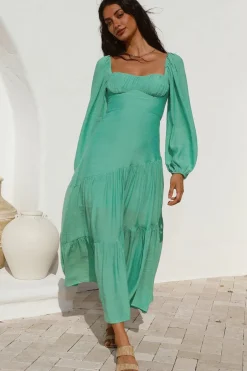 Wedding Guest Dresses|Cocktail Dresses>Hello Molly Like A Princess Maxi Dress Green