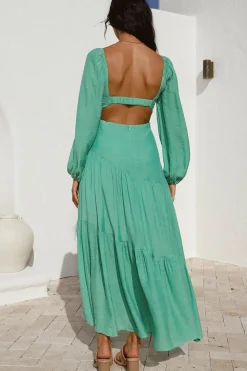 Wedding Guest Dresses|Cocktail Dresses>Hello Molly Like A Princess Maxi Dress Green