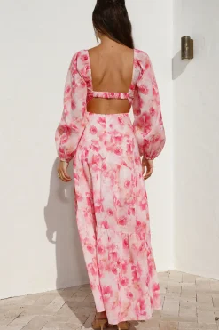 Bump Friendly|Long Sleeve Dresses>Hello Molly Like A Princess Maxi Dress Pink