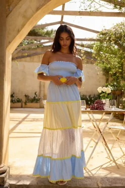 Wedding Guest Dresses|Vacation Dresses>Hello Molly Lillis and Lemons Maxi Dress Blue
