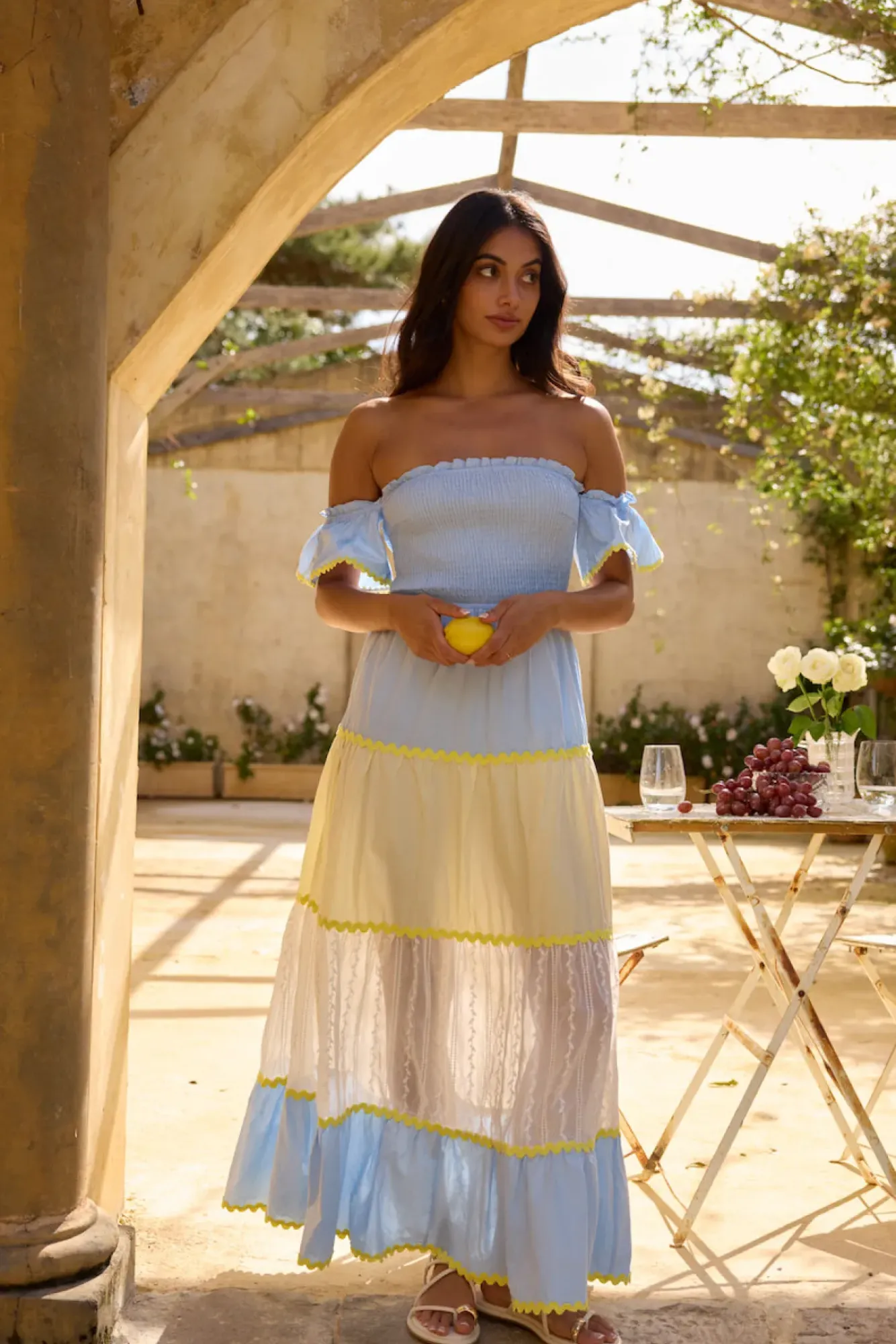 Wedding Guest Dresses|Vacation Dresses>Hello Molly Lillis and Lemons Maxi Dress Blue