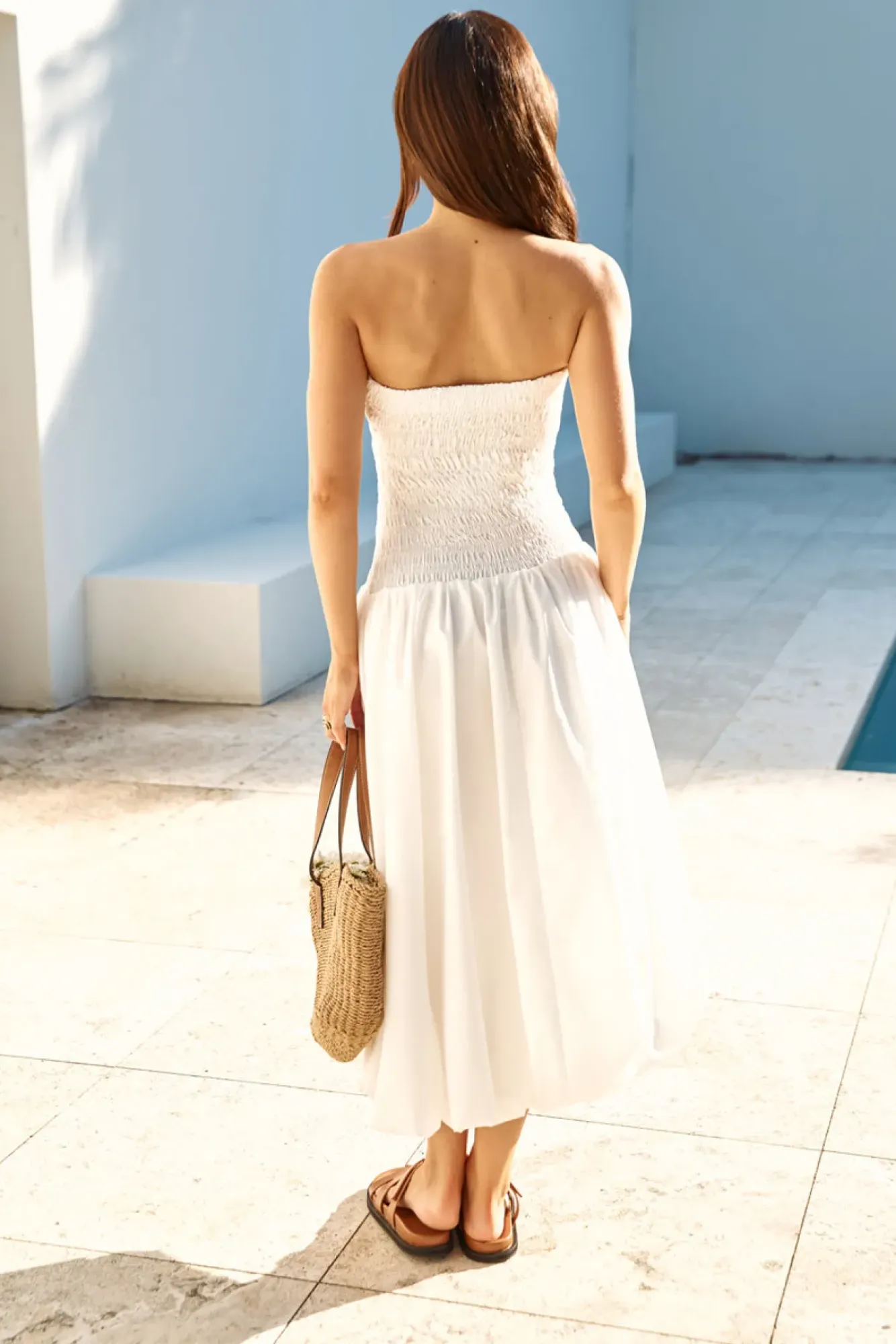 Brunch Dresses|Summer Dresses>Hello Molly Lily Bubble Hem Maxi Dress White