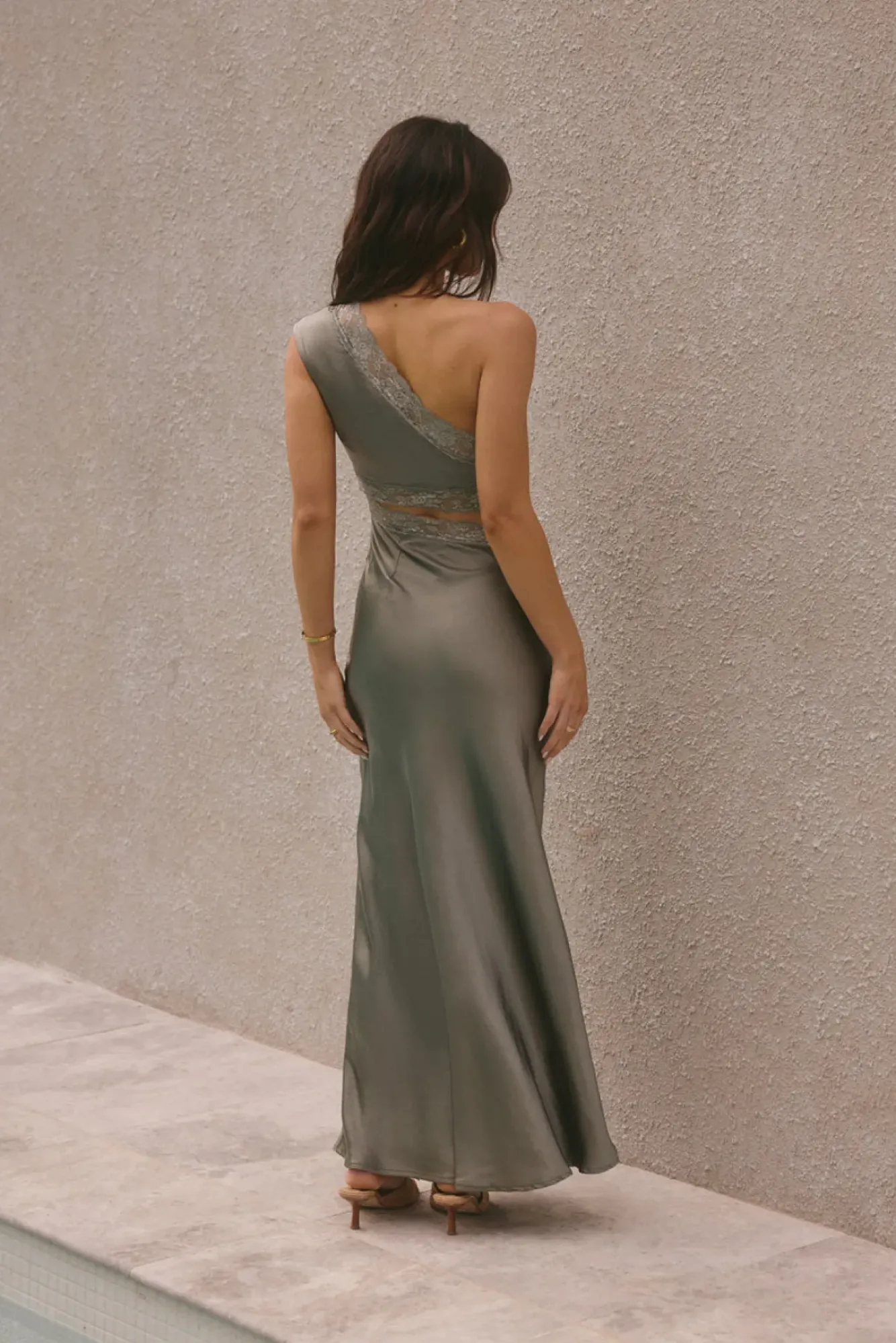 Wedding Guest Dresses|Formal Dresses>Hello Molly Limitless Love Satin Maxi Dress Khaki