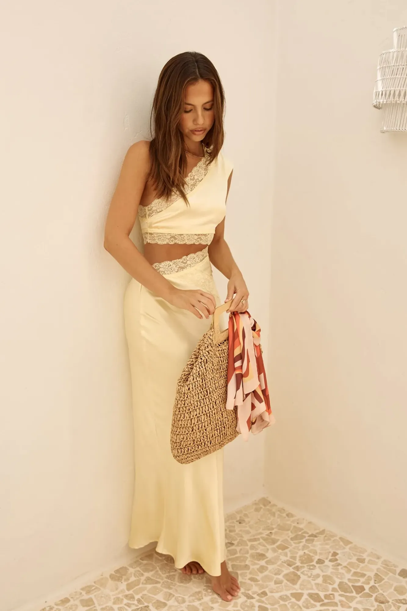 Formal Dresses|Cocktail Dresses>Hello Molly Limitless Love Satin Maxi Dress Yellow