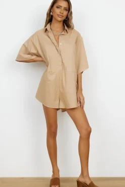 Rompers>Hello Molly Lisbon Romper Brown