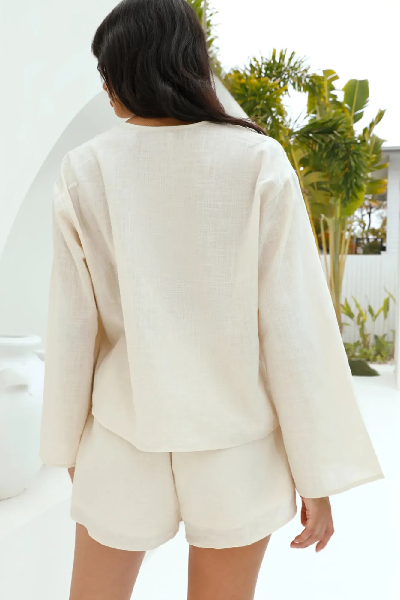 Two-Piece Shorts Set>Hello Molly Listen Closely Set Beige