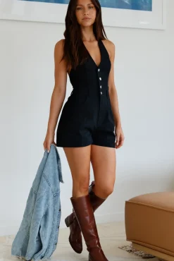 Rompers>Hello Molly Little Things Romper Black