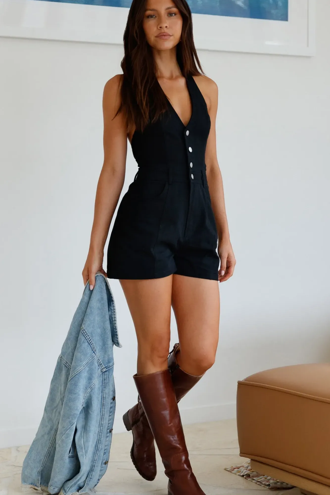 Rompers>Hello Molly Little Things Romper Black
