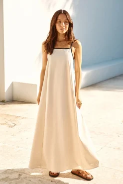 Vacation Dresses|Bump Friendly>Hello Molly Looking Forward Maxi Dress Cream
