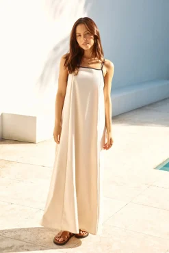 Vacation Dresses|Bump Friendly>Hello Molly Looking Forward Maxi Dress Cream