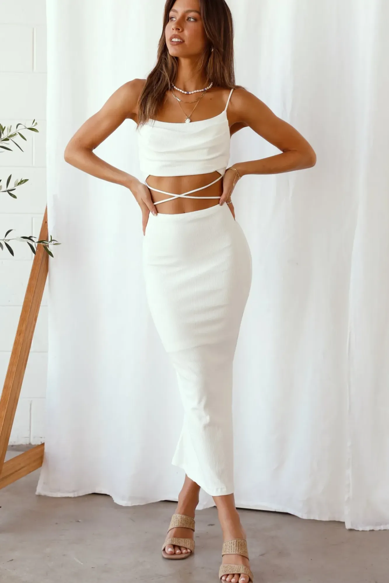 Spring Break Dresses|Summer Dresses>Hello Molly Looking North Maxi Dress White