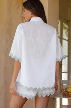 Two-Piece Shorts Set>Hello Molly Lookout Spot Set Sage