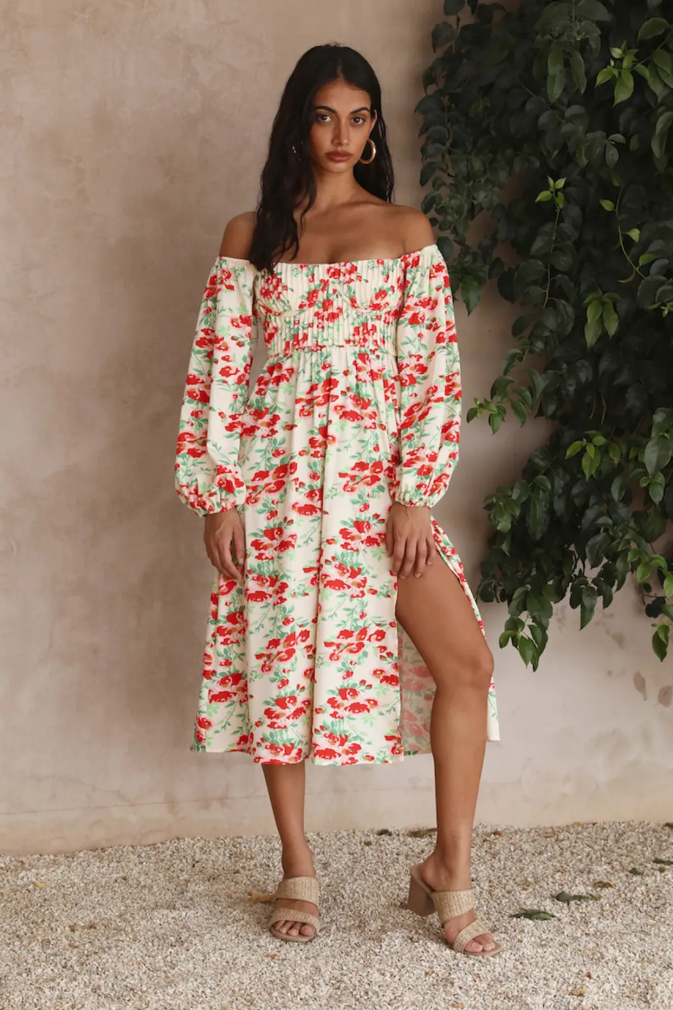 Bump Friendly|Brunch Dresses>Hello Molly Love Affair Midi Dress Floral