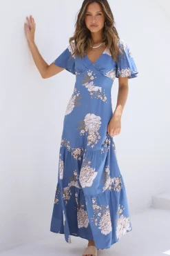 Wedding Guest Dresses|Date Night Dresses>Hello Molly Love Again Maxi Dress Blue