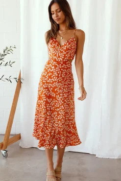 Cocktail Dresses|Spring Break Dresses>Hello Molly Love Arrow Maxi Dress Orange