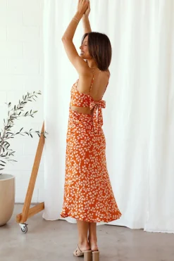Cocktail Dresses|Spring Break Dresses>Hello Molly Love Arrow Maxi Dress Orange