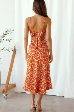 Cocktail Dresses|Spring Break Dresses>Hello Molly Love Arrow Maxi Dress Orange