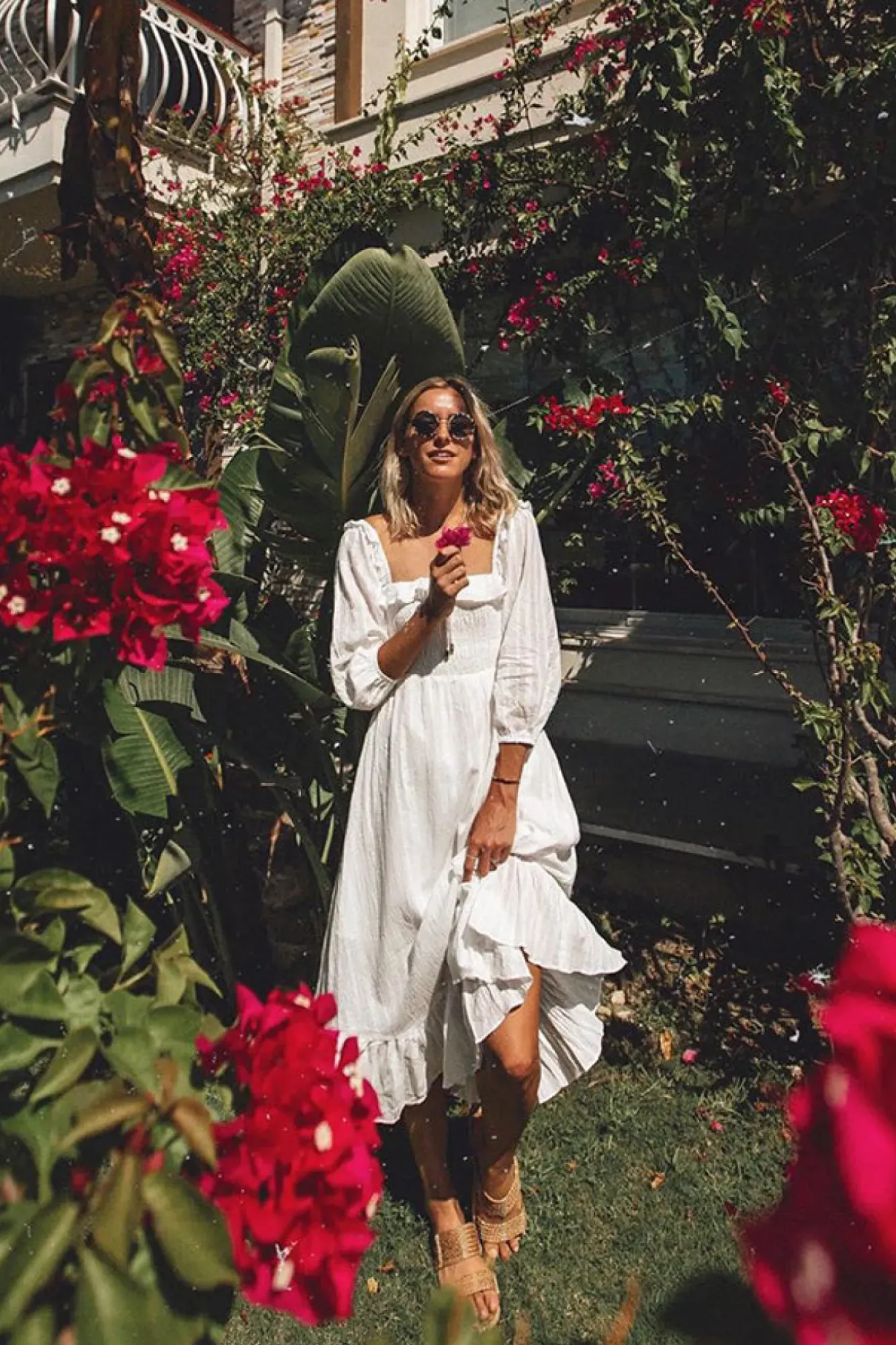 Vacation Dresses|Spring Break Dresses>Hello Molly Loved By The Moon Midi Dress White