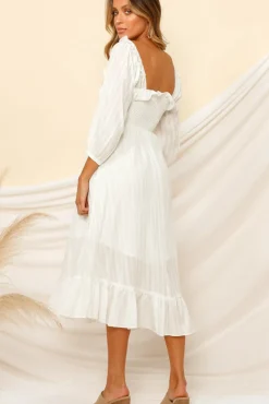 Vacation Dresses|Spring Break Dresses>Hello Molly Loved By The Moon Midi Dress White
