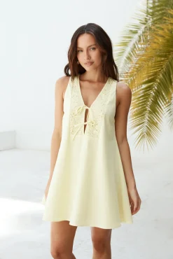 Casual Dresses|Mini Dresses>Hello Molly Love In Limoncello Mini Dress Yellow