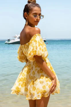 Spring Break Dresses|Casual Dresses>Hello Molly Love In The Sand Dress Yellow
