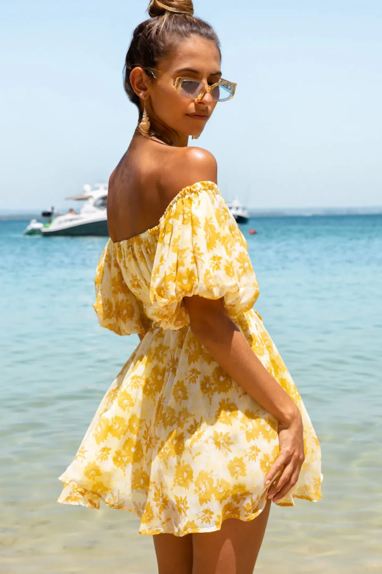 Spring Break Dresses|Casual Dresses>Hello Molly Love In The Sand Dress Yellow