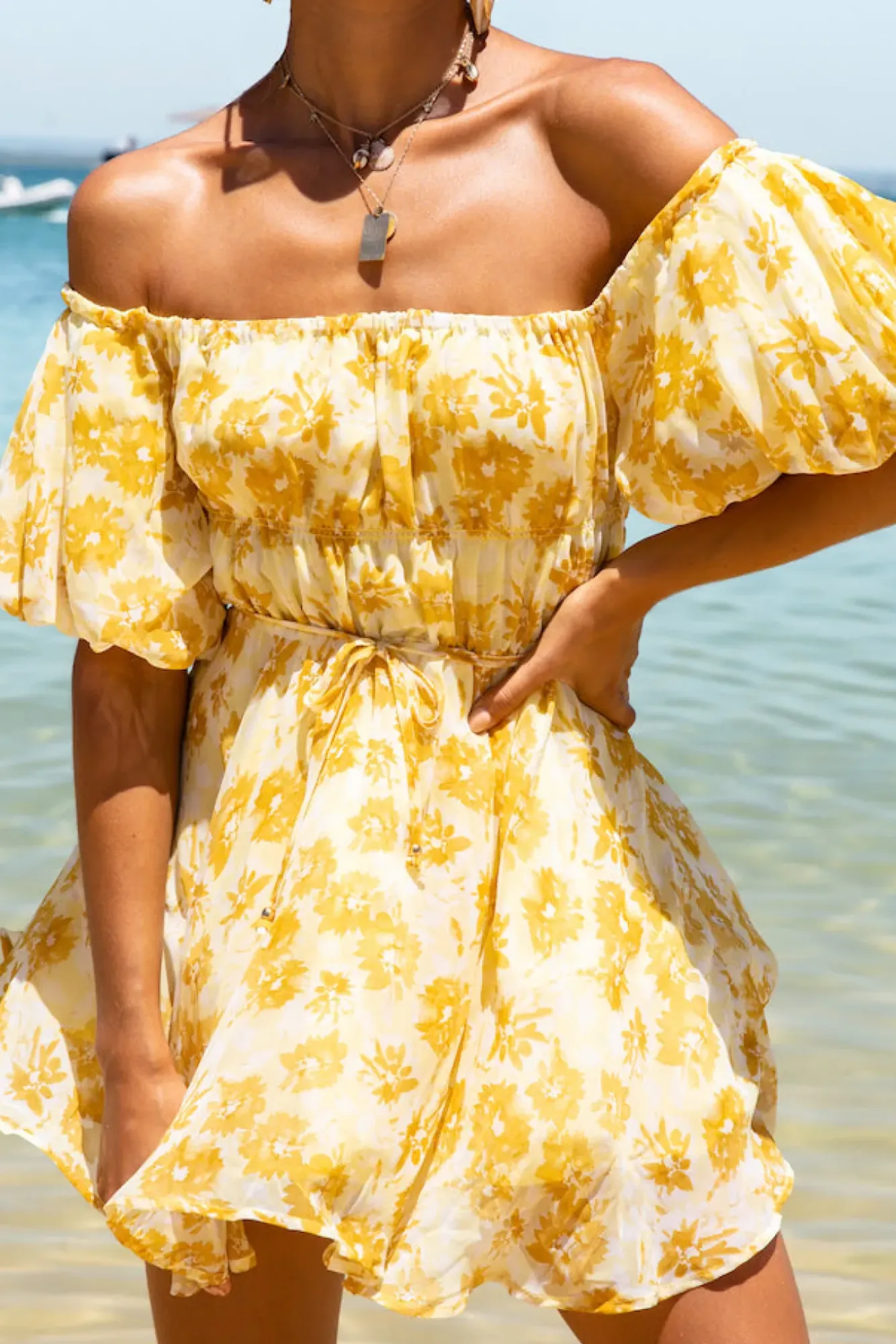Spring Break Dresses|Casual Dresses>Hello Molly Love In The Sand Dress Yellow