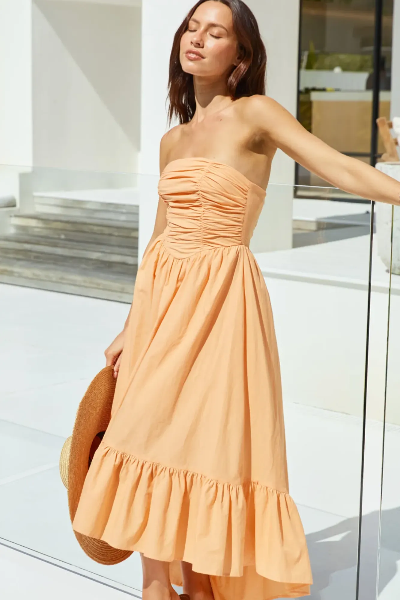 Wedding Guest Dresses|Cocktail Dresses>Hello Molly Love In The Summer Maxi Dress Orange