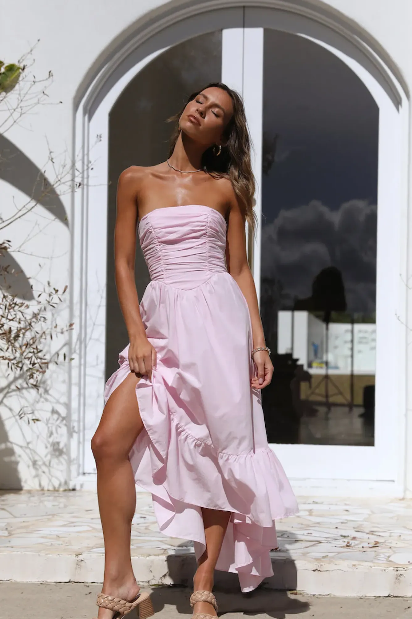 Wedding Guest Dresses|Cocktail Dresses>Hello Molly Love In The Summer Maxi Dress Pink