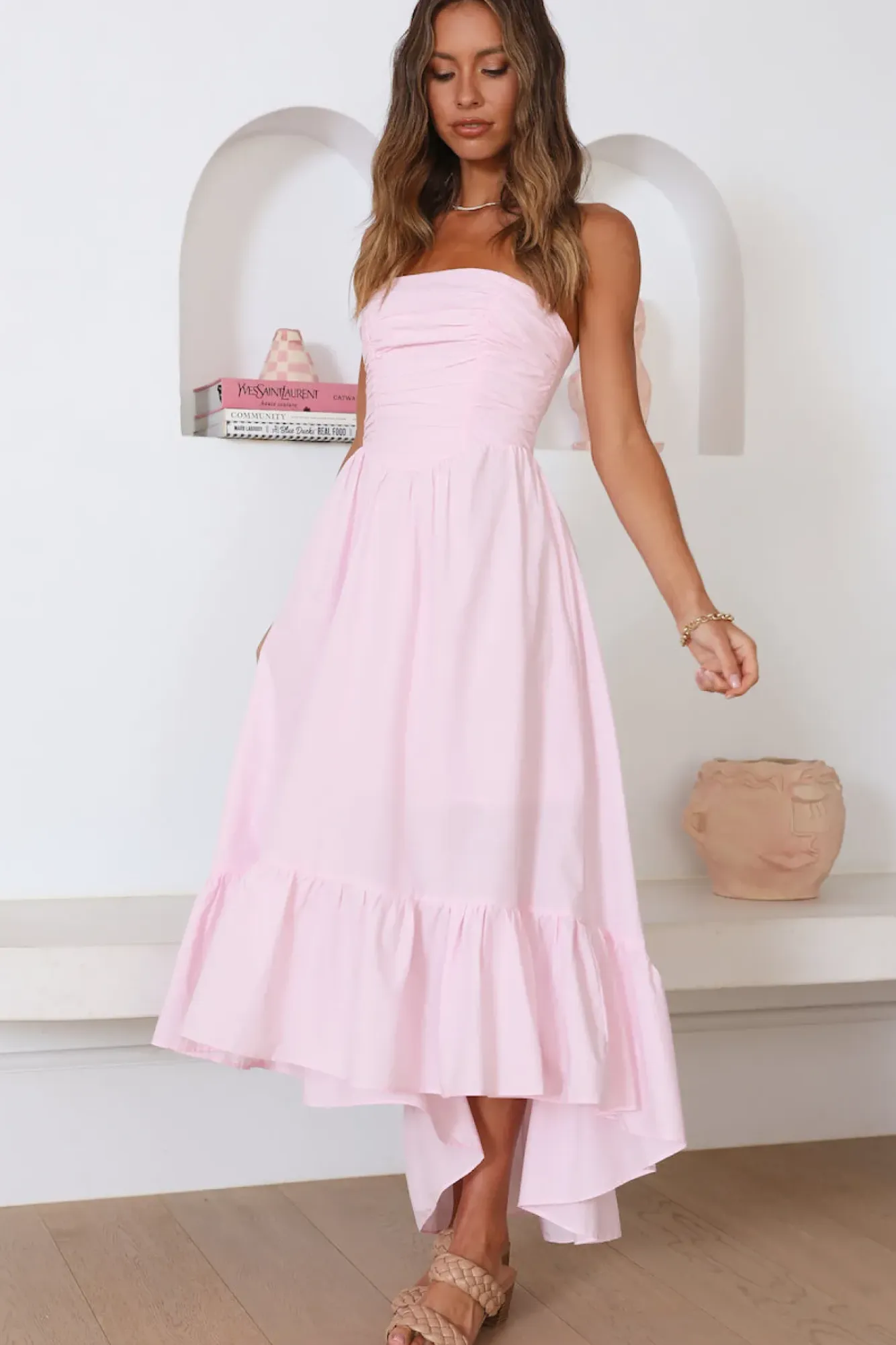Wedding Guest Dresses|Cocktail Dresses>Hello Molly Love In The Summer Maxi Dress Pink