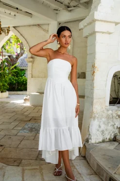 Vacation Dresses|Brunch Dresses>Hello Molly Love In The Summer Maxi Dress White