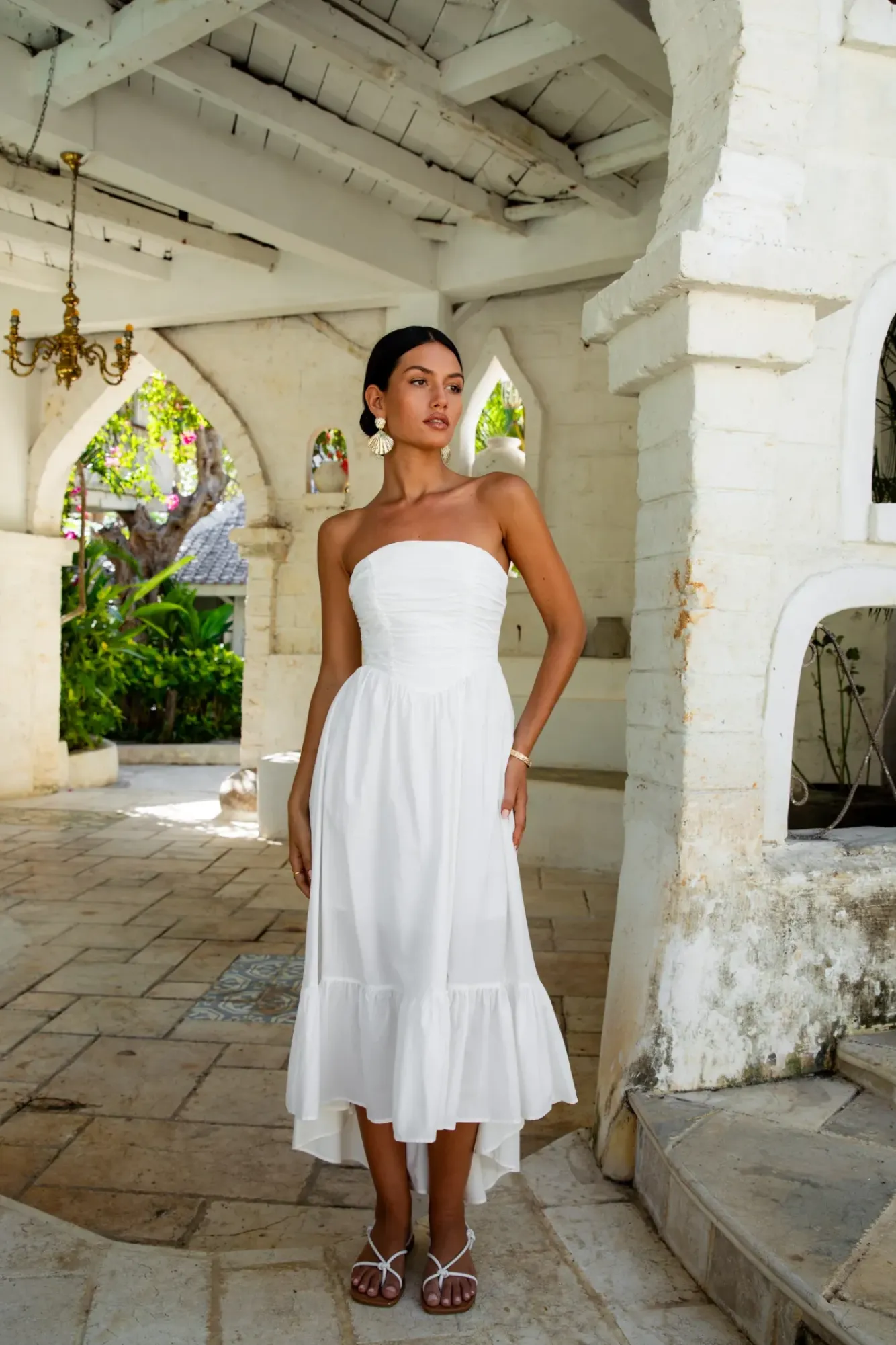 Vacation Dresses|Brunch Dresses>Hello Molly Love In The Summer Maxi Dress White