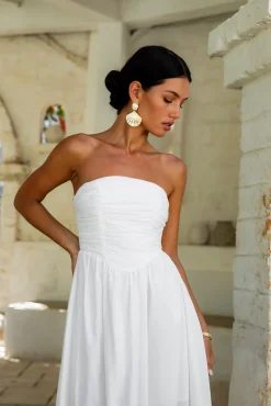 Vacation Dresses|Brunch Dresses>Hello Molly Love In The Summer Maxi Dress White