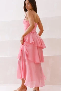 Wedding Guest Dresses|Cocktail Dresses>Hello Molly Love Locket Maxi Dress Pink