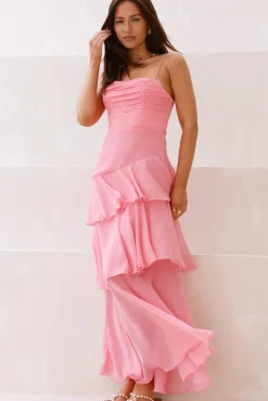 Wedding Guest Dresses|Cocktail Dresses>Hello Molly Love Locket Maxi Dress Pink