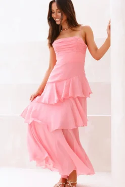 Wedding Guest Dresses|Cocktail Dresses>Hello Molly Love Locket Maxi Dress Pink