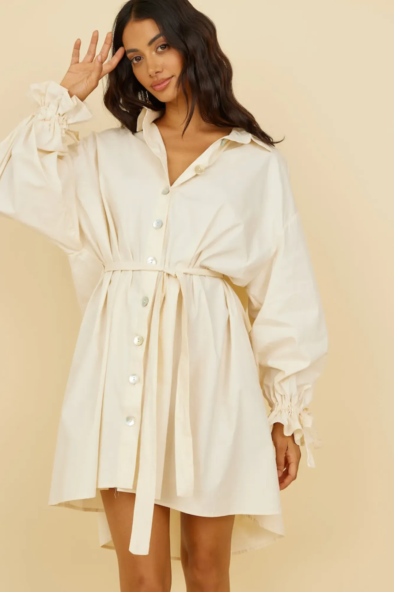 Vacation Dresses|Spring Break Dresses>Hello Molly Lovely Days Mini Dress Cream