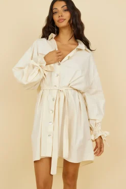 Vacation Dresses|Spring Break Dresses>Hello Molly Lovely Days Mini Dress Cream