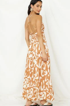 Vacation Dresses|Spring Break Dresses>Hello Molly Lover Of Love Maxi Dress Brown