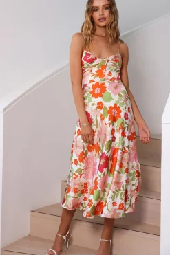 Spring Break Dresses|Casual Dresses>Hello Molly Love Strong Midi Dress Multi