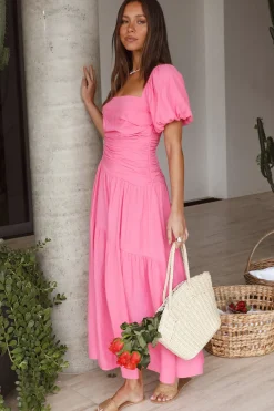 Wedding Guest Dresses|Cocktail Dresses>Hello Molly Loving On You Midi Dress Pink
