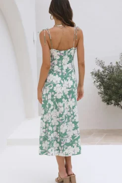Maxi Dresses>Hello Molly Low Tide Maxi Dress Green