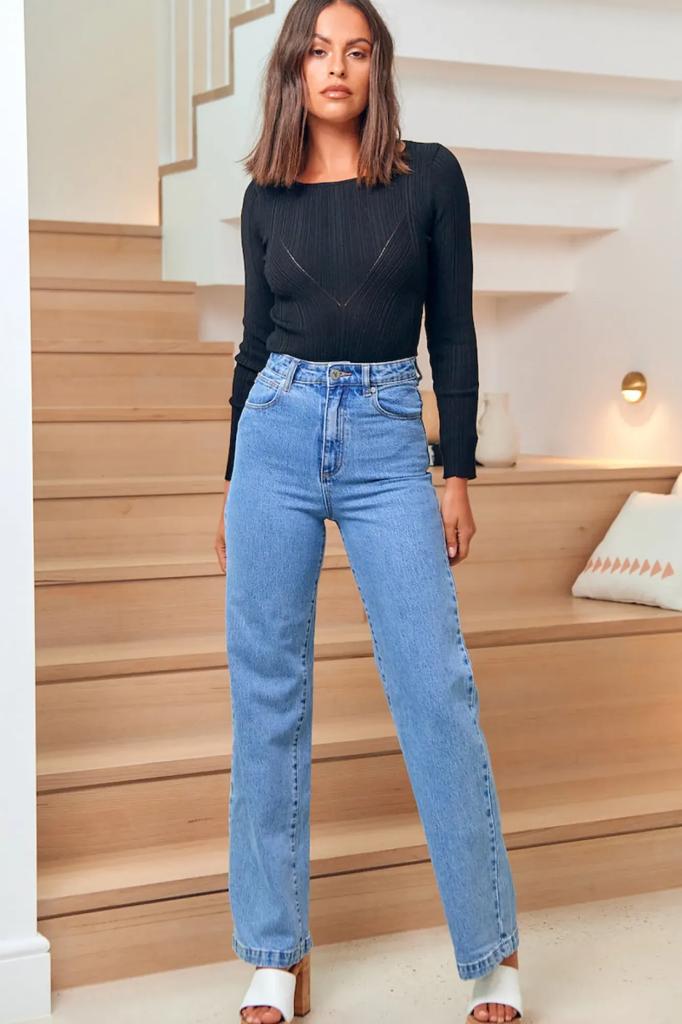 Cropped>Hello Molly Lucky Roll Knit Top Black