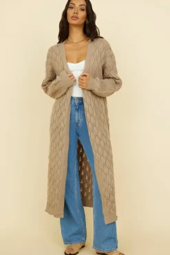 Cardigans|Long Sleeve>Hello Molly Lullaby Dreams Knit Cardigan Brown