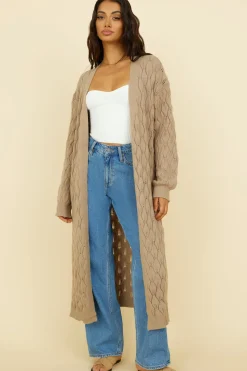 Cardigans|Long Sleeve>Hello Molly Lullaby Dreams Knit Cardigan Brown