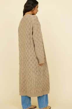 Cardigans|Long Sleeve>Hello Molly Lullaby Dreams Knit Cardigan Brown