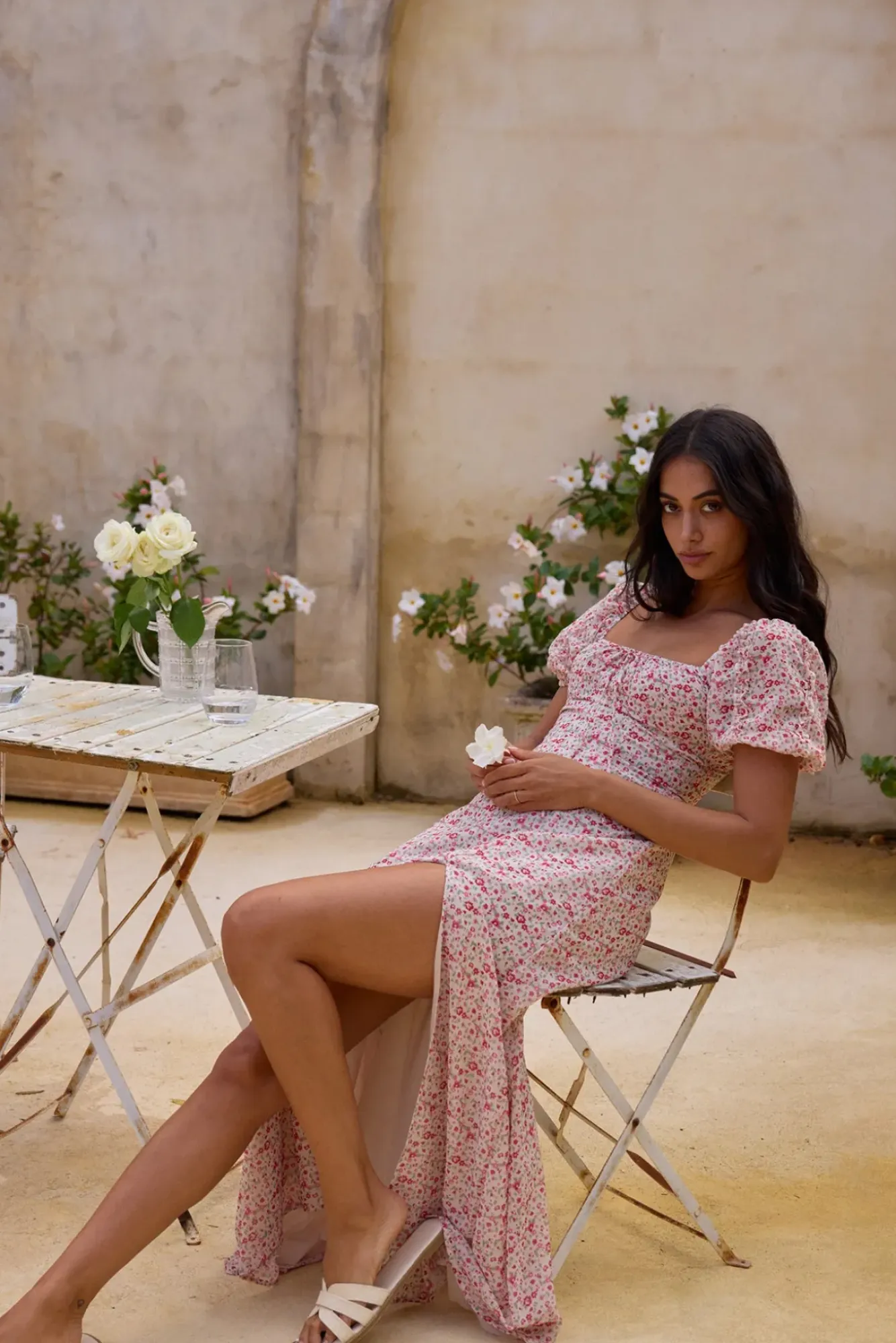 Vacation Dresses|Brunch Dresses>Hello Molly Luminous Dreams Floral Maxi Dress Pink