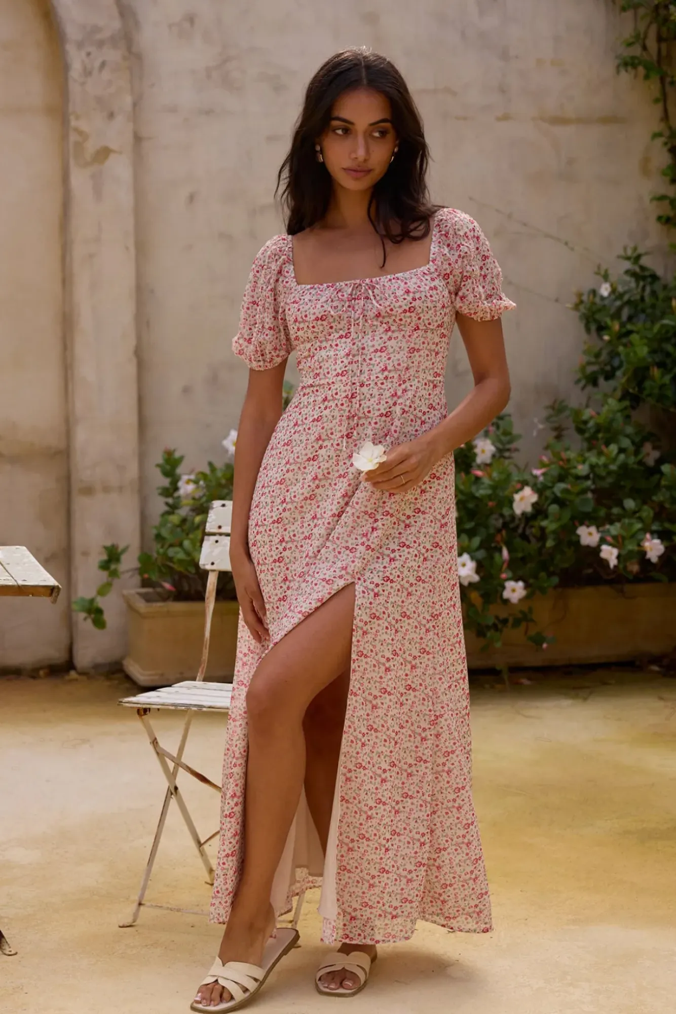 Vacation Dresses|Brunch Dresses>Hello Molly Luminous Dreams Floral Maxi Dress Pink