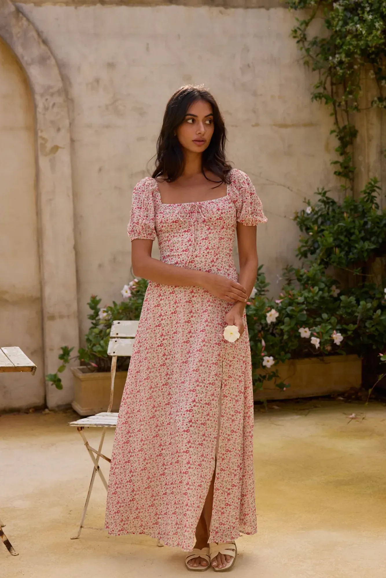 Vacation Dresses|Brunch Dresses>Hello Molly Luminous Dreams Floral Maxi Dress Pink